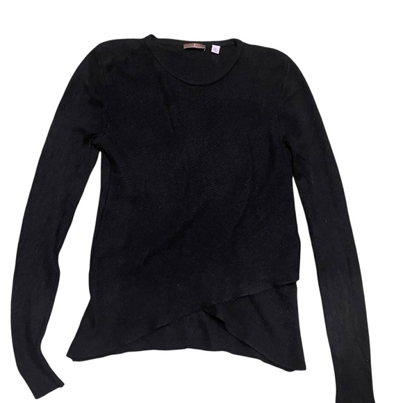 Cullen Cashmere Black Asymmetrical Bottom‎ Pullover Cashmere Sweater Size M - Picture 4 of 16